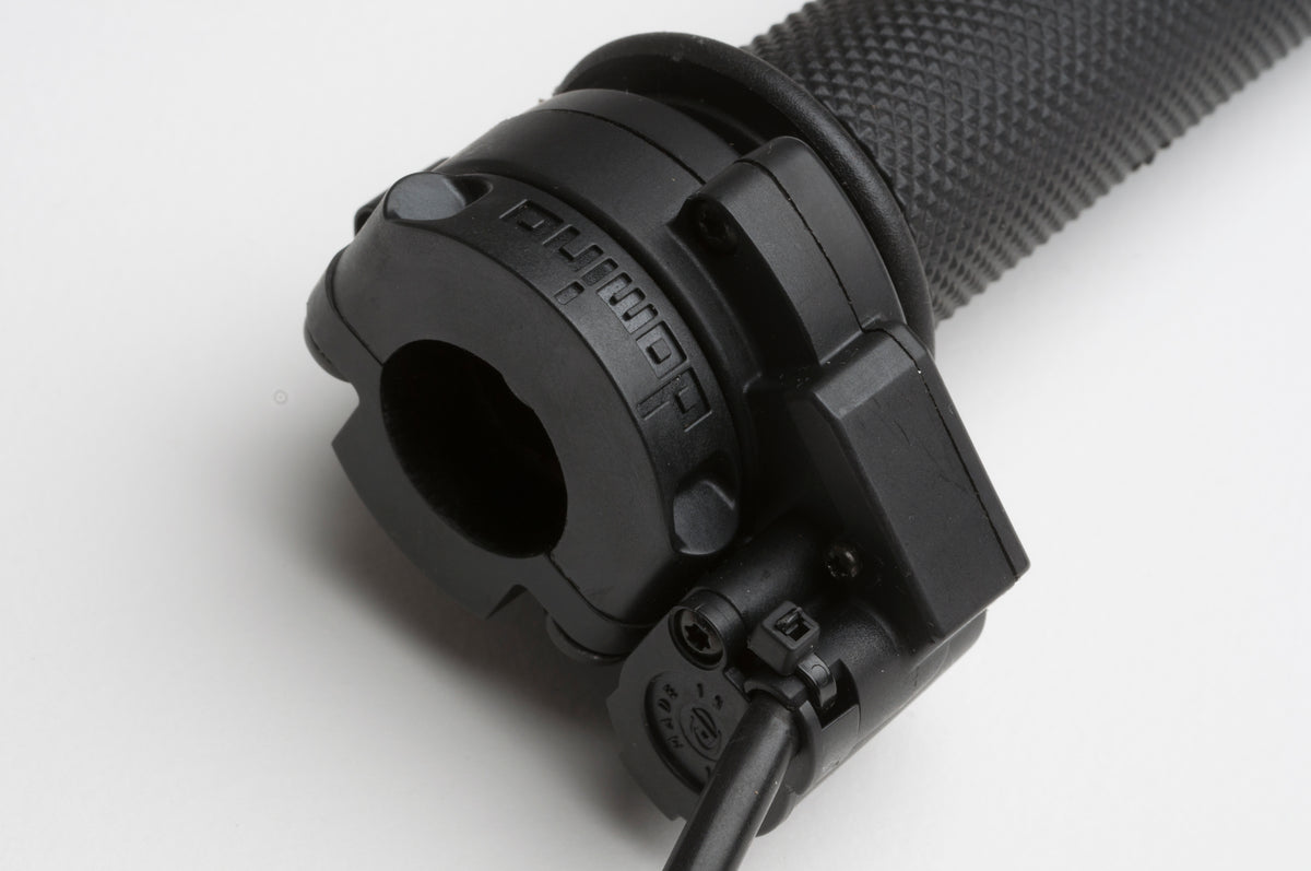 High Performance, Domino Electric Bike Throttle, Twist-Grip with Microswitch | HubSink - Vastly Improved Thermal Dissipation & Performance for eBike Hub Motors